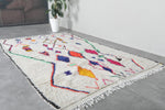 Colorful Moroccan berber rug 4.7 FT × 7.6 FT