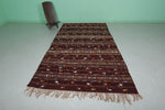 Wool and Silk Berber Kilim 5.5 ft x 10.9ft