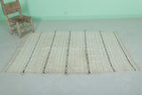 Handmade Berber wedding blanket rug 3.8 FT X 5.4 FT