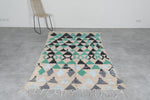 Hand-Knotted Moroccan Rug - 4.5 x 7.3 ft Geometric Design