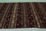 Wool and Silk Berber Kilim 5.5 ft x 10.9ft