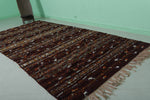 Wool and Silk Berber Kilim 5.5 ft x 10.9ft