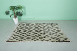 Handmade Beni Ourain Rug - 4.7 FT × 6 FT Vintage Berber Carpet