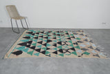 Hand-Knotted Moroccan Rug - 4.5 x 7.3 ft Geometric Design