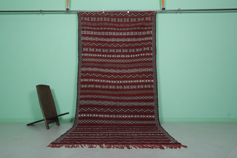 Handwoven kilim rug 5.6 x 11.3 Feet