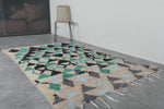 Hand-Knotted Moroccan Rug - 4.5 x 7.3 ft Geometric Design