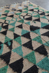 Hand-Knotted Moroccan Rug - 4.5 x 7.3 ft Geometric Design