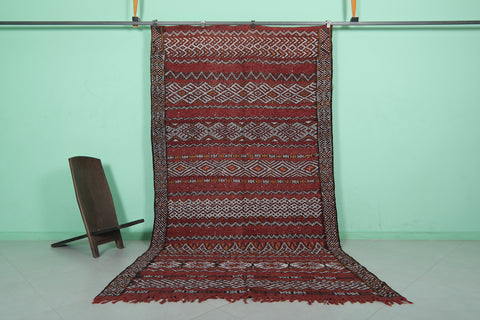 Handwoven berber rug 5.6 ft x 10.3 ft