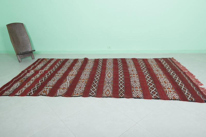 Bohemian Moroccan Kilim - 5 X 10 Feet | Handwoven Area Rug