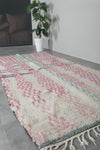 Handmade Moroccan rug 4.1 FT × 8.3 FT