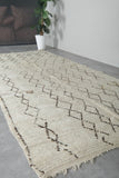 Moroccan Wool Rug - Diamond Pattern - 4.4 FT × 9.8 FT