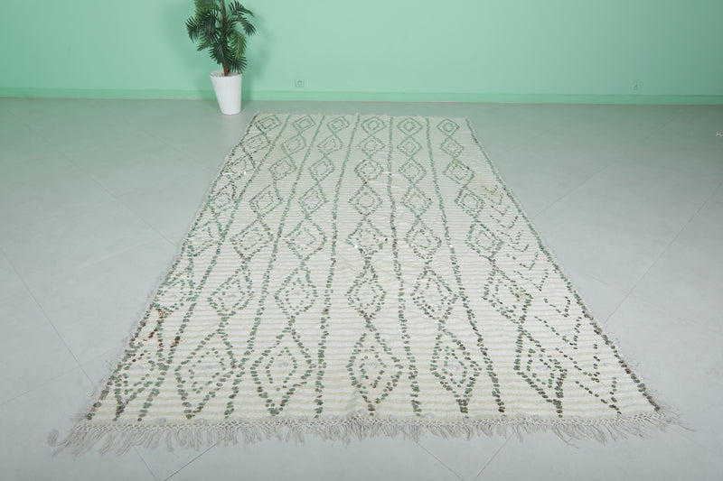 Wedding Blanket Rug - Moroccan Handwoven 5.8 FT x 9.9 FT