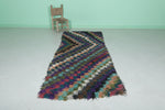 Colorful Boucherouite Rug 2.9 X 7.7 Feet - runner rug