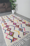 Moroccan wool rug 4.5 FT × 8.3 FT