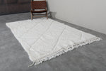 Moroccan Rug 5 x 8 ft - Handwoven Wool with Diamond Pattern