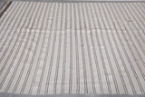 White Berber Runner Kilim Rug 6.4 FT X 10.9 FT