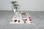 Handmade Moroccan berber rug 4.1 FT × 8.3 FT