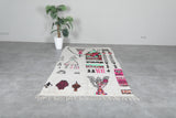 Handmade Moroccan berber rug 4.1 FT × 8.3 FT