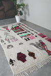 Handmade Moroccan berber rug 4.1 FT × 8.3 FT