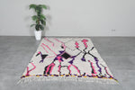 Colorful Moroccan wool rug 5.1 FT × 7.5 FT