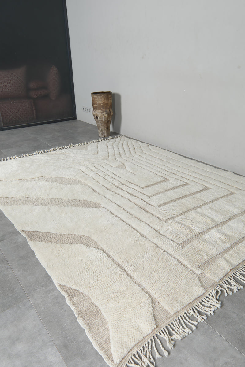 Handmade Moroccan berber rug 6.7 FT X 8.9 FT