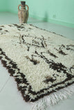 handmade berber rug 3.2 X 6.1 Feet