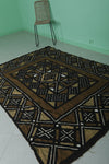 African Vintage textile 5.3 FT × 7.2 FT