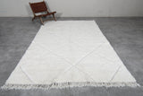 Moroccan Rug 6.4 x 9.4 ft - Handwoven Wool with Diamond Pattern