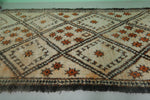 Vintage Moroccan Rug - 6.3 x 12.2 ft | Diamond & Floral Pattern in Warm Tones