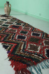 Runner Boucherouite rug 3 x 7.3 Feet