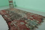 Antique Moroccan rug runner 3.4 X 8.3 Feet