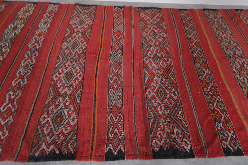 Handwoven Moroccan Kilim Rug 5.7 FT x 11.7 FT - Vibrant Bohemian Charm