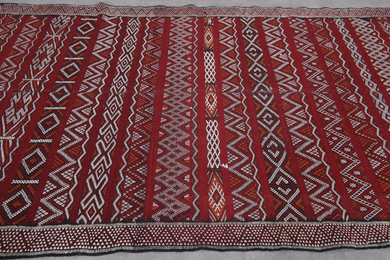 Hand Woven Berber Rug 5.4 FT x 9.9 FT - Rich Geometric Patterns