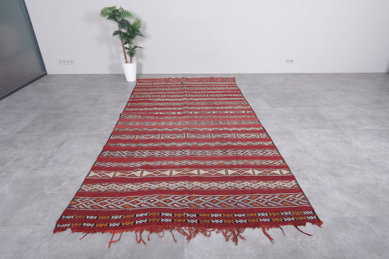 Bohemian Kilim Rug - 5.5 FT X 10.6 FT | Handwoven Moroccan Carpet