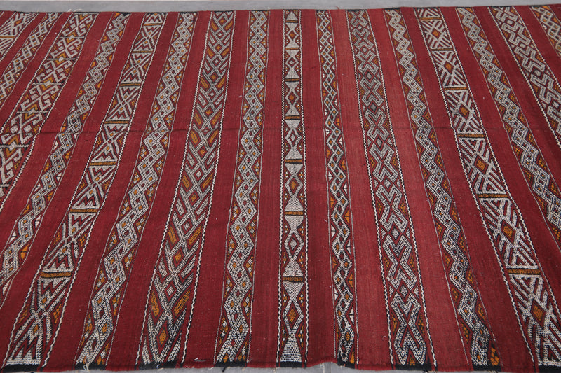 Bohemian Kilim Rug - 5.5 FT X 10.6 FT | Handwoven Moroccan Carpet