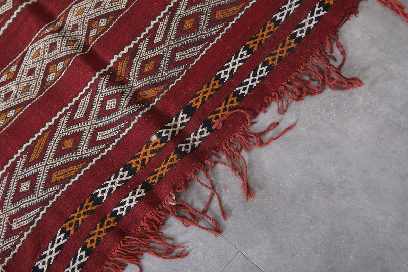 Bohemian Kilim Rug - 5.5 FT X 10.6 FT | Handwoven Moroccan Carpet