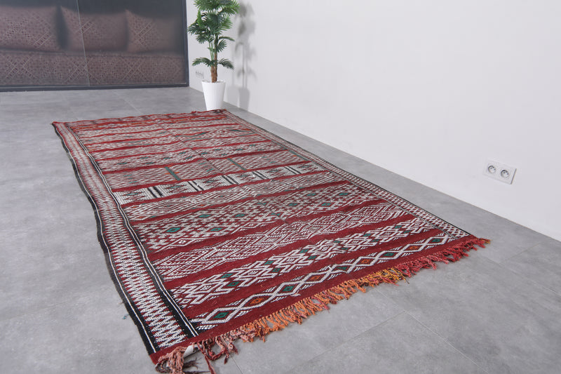 Long Berber Rug - 5.3 FT X 9.9 FT | Handwoven Moroccan Kilim