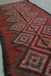 Vintage moroccan handwoven kilim 3.6 FT X 11.5 FT