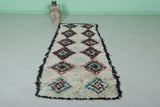 Vintage handmade moroccan rug 2.7 X 6.4 Feet