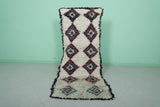 Vintage handmade moroccan rug 2.7 X 6.4 Feet