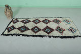 Vintage handmade moroccan rug 2.7 X 6.4 Feet