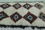 Vintage handmade moroccan rug 2.7 X 6.4 Feet