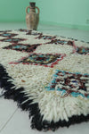 Vintage handmade moroccan rug 2.7 X 6.4 Feet