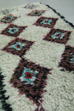 Vintage handmade moroccan rug 2.7 X 6.4 Feet