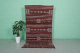 Vintage handwoven kilim rug 4.4 ft x 8.1 ft