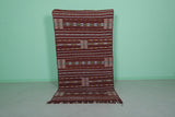 Vintage handwoven kilim rug 4.4 ft x 8.1 ft