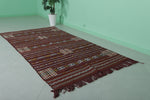 Vintage handwoven kilim rug 4.4 ft x 8.1 ft