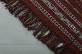 Vintage handwoven kilim rug 4.4 ft x 8.1 ft