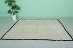 Berber Beni Ourain Rug 5.3 x 7.5 ft Simple White