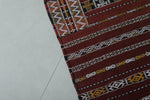 Vintage handwoven kilim rug 4.4 ft x 8.1 ft